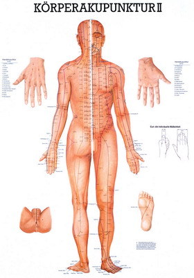 Körperakupunktur II, ca. DIN A1, laminiert